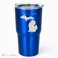 Counties Of Michigan Illustration Map Tumbler thumb 0