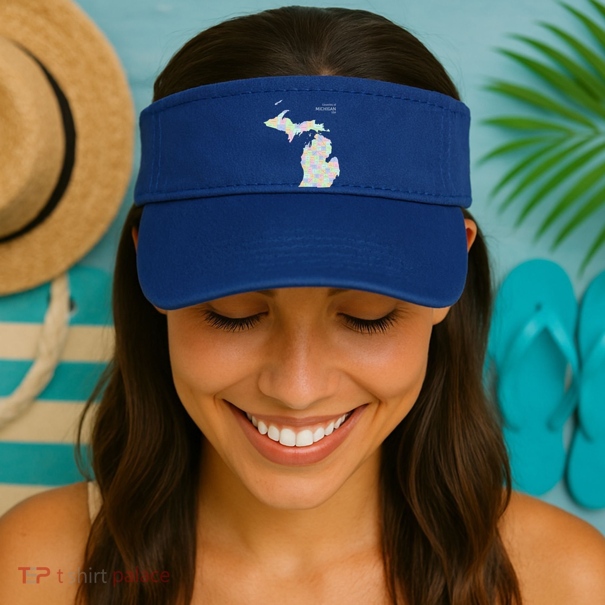 Counties Of Michigan Illustration Map Visor