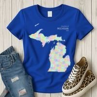 Counties Of Michigan Illustration Map Women's T-Shirt thumb 3