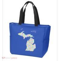 Counties Of Michigan Illustration Map Tote Bag thumb 3