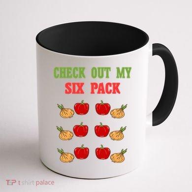 Check Out My Six 6 Pack Onion Paprika Weightlift Gift Coffee Mug back