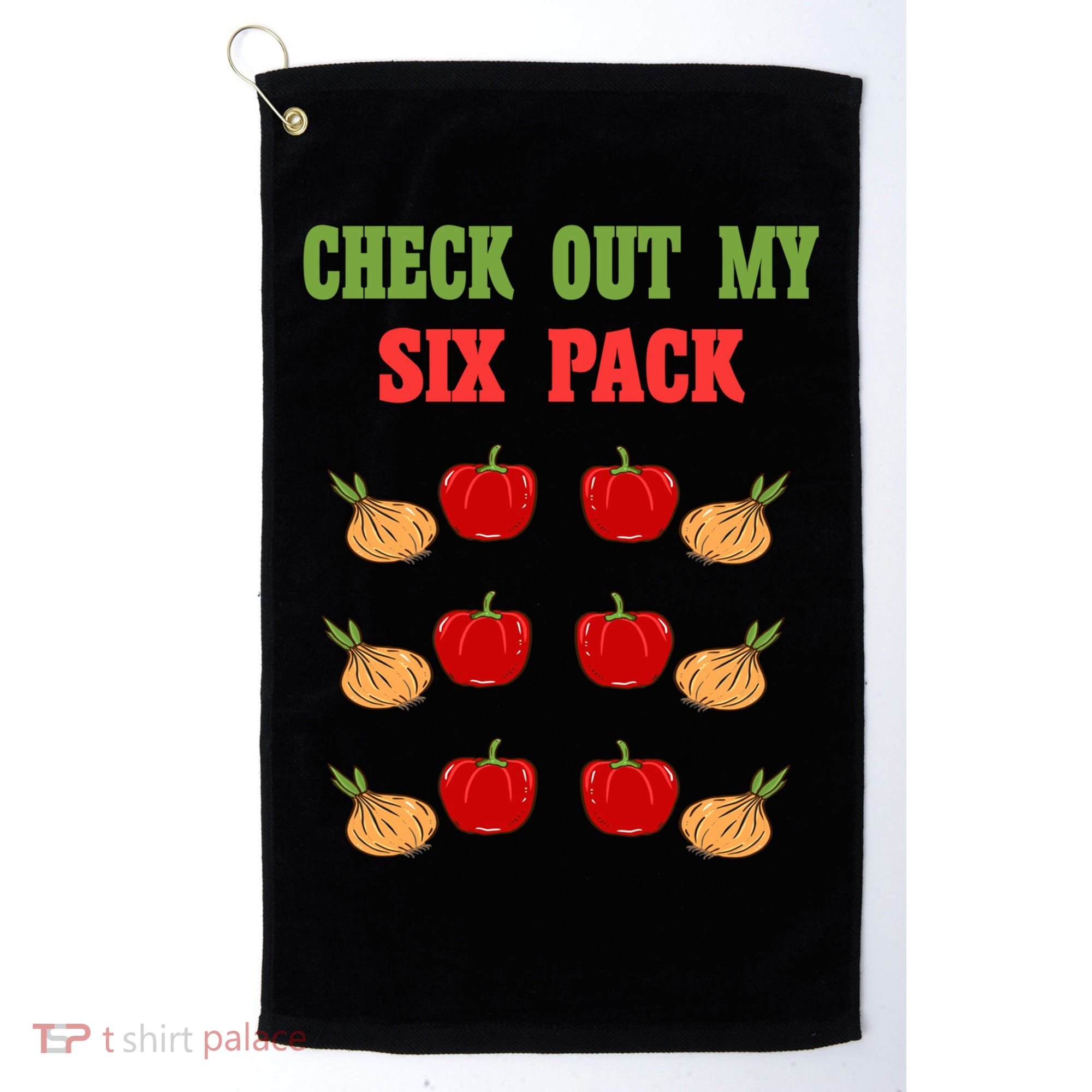 Check Out My Six 6 Pack Onion Paprika Weightlift Gift Golf Towel