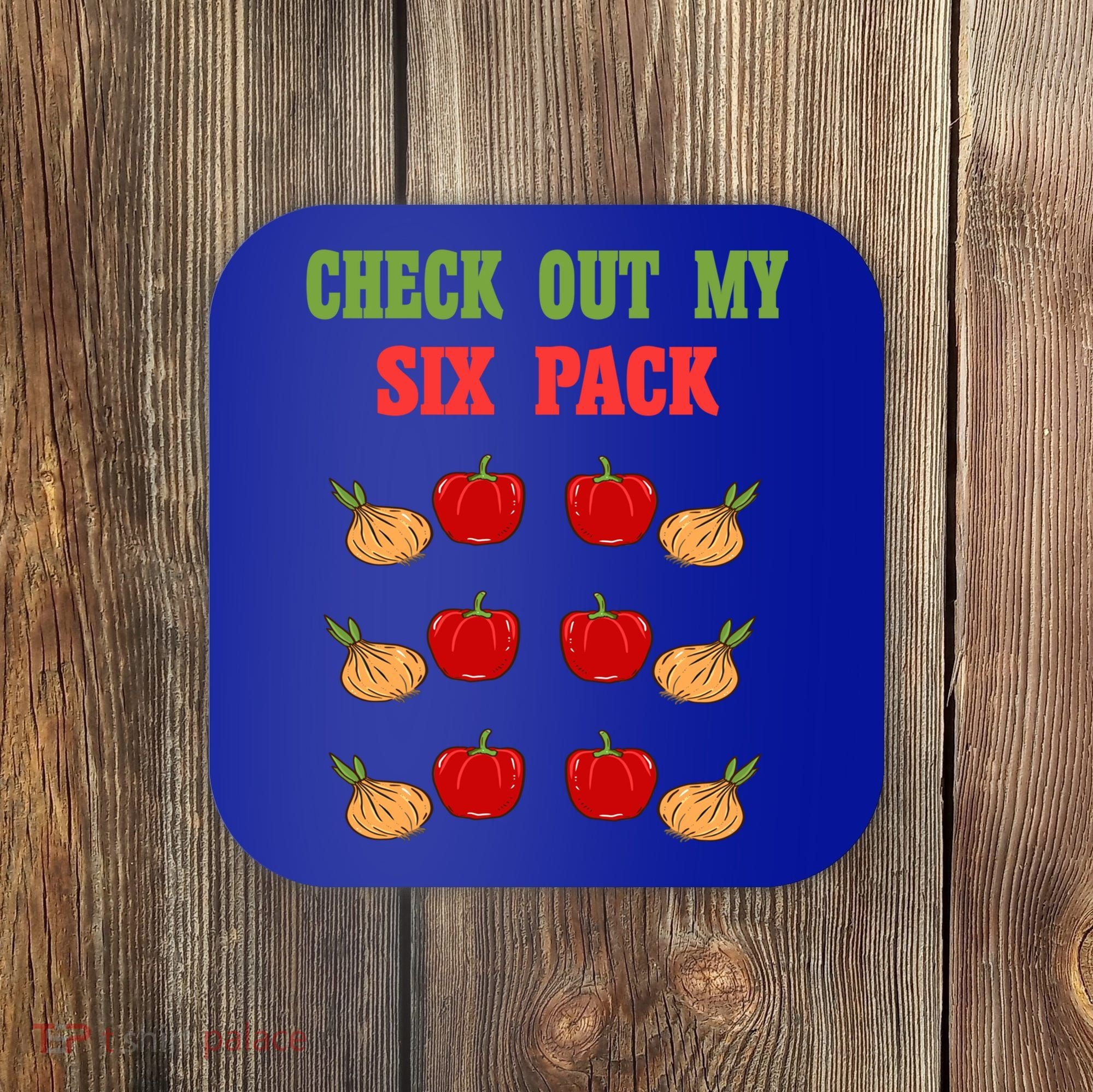 Check Out My Six 6 Pack Onion Paprika Weightlift Gift Coaster