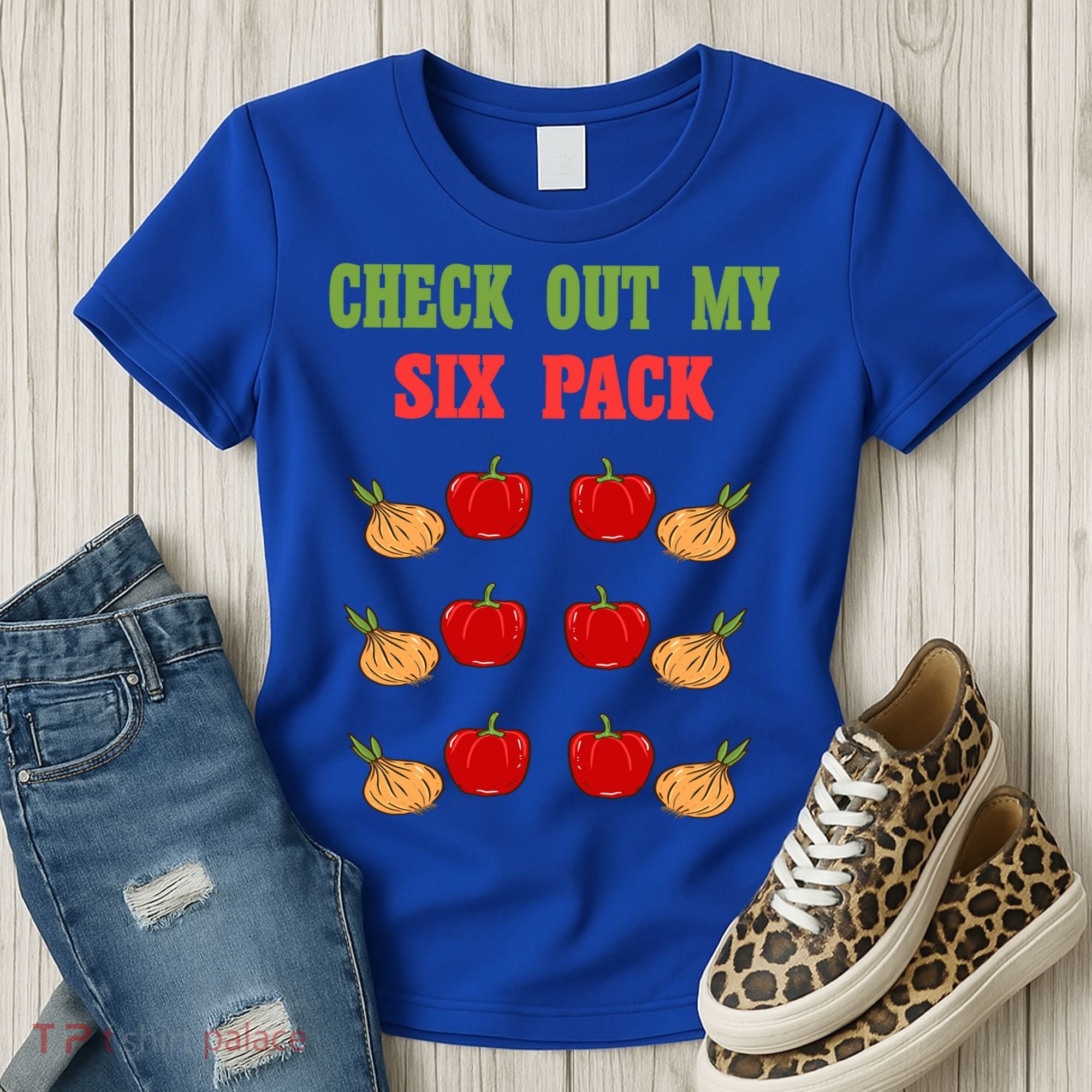 Check Out My Six 6 Pack Onion Paprika Weightlift Gift Women's T-Shirt