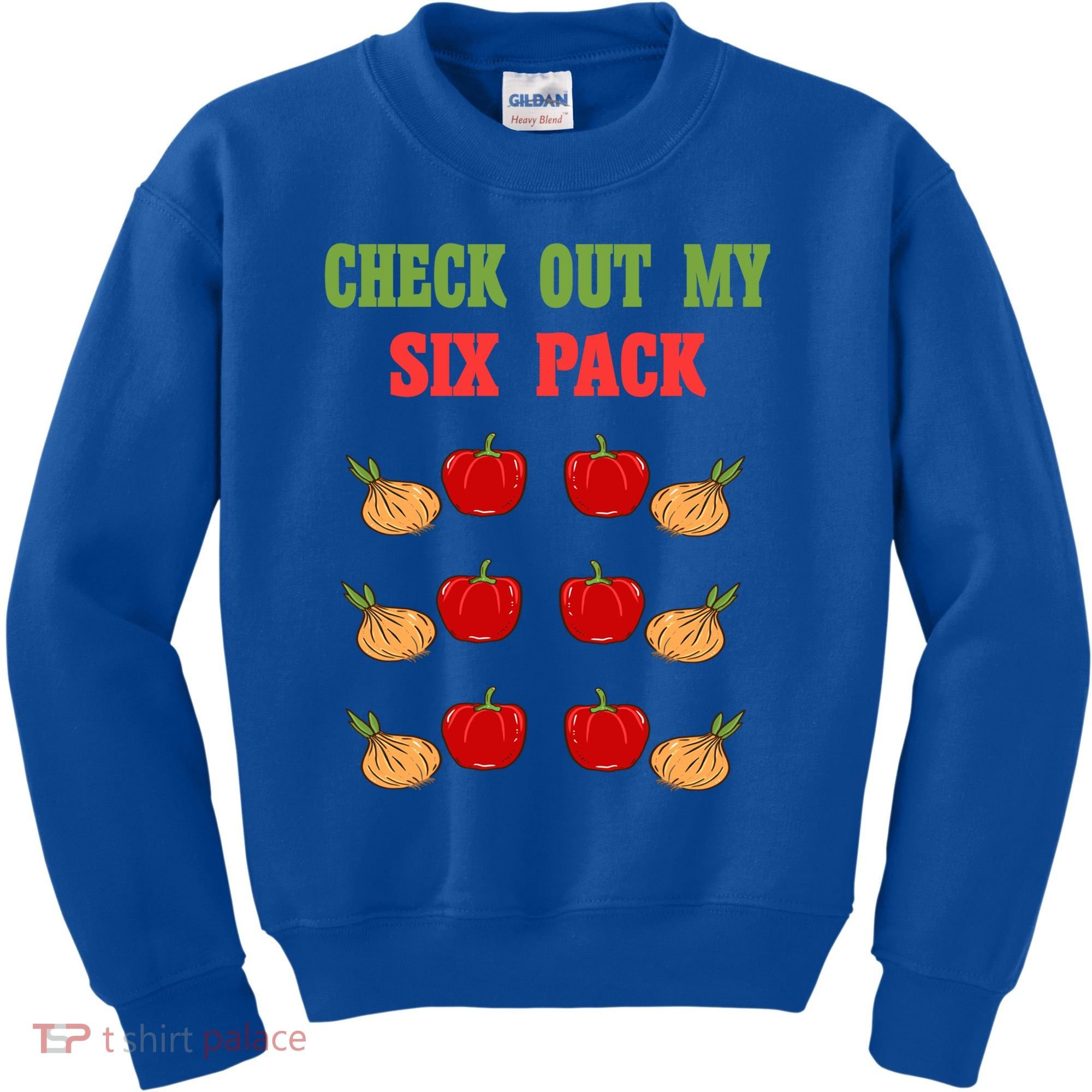 Check Out My Six 6 Pack Onion Paprika Weightlift Gift Kids Sweatshirt