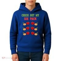 Check Out My Six 6 Pack Onion Paprika Weightlift Gift Kids Hoodie thumb 4