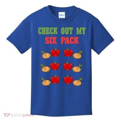 Check Out My Six 6 Pack Onion Paprika Weightlift Gift Kids T-Shirt