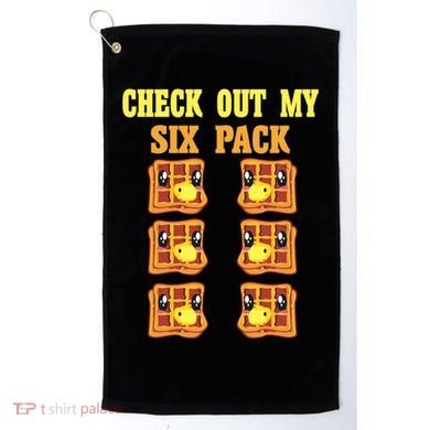 Check Out My Six 6 Pack Waffle Weightlifting 'S 'S Cool Gift Golf Towel