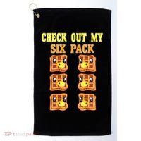 Check Out My Six 6 Pack Waffle Weightlifting 'S 'S Cool Gift Golf Towel thumb 0