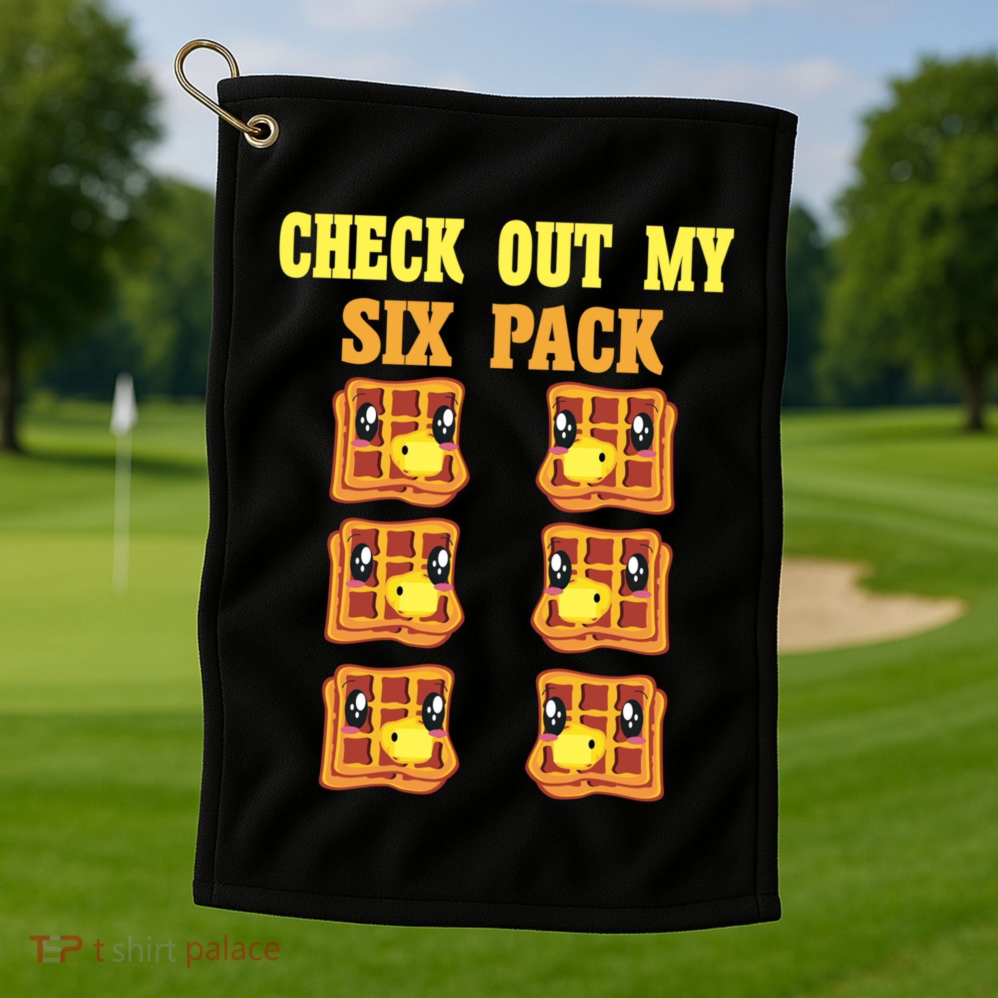 Check Out My Six 6 Pack Waffle Weightlifting 'S 'S Cool Gift Golf Towel