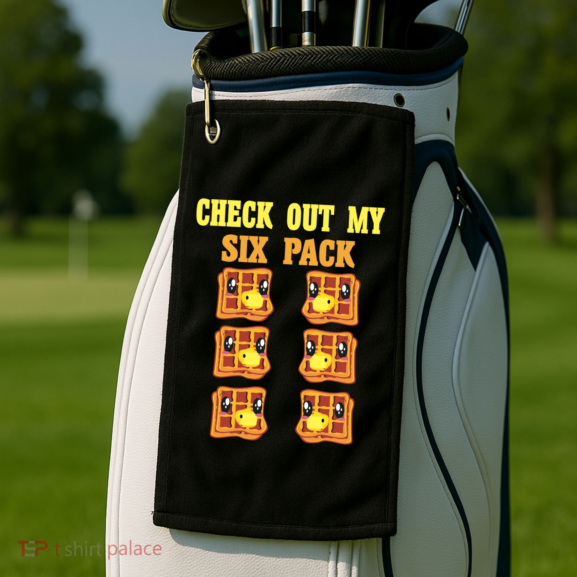Check Out My Six 6 Pack Waffle Weightlifting 'S 'S Cool Gift Golf Towel
