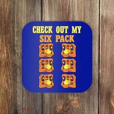 Check Out My Six 6 Pack Waffle Weightlifting 'S 'S Cool Gift Coaster