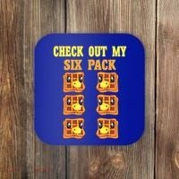 Check Out My Six 6 Pack Waffle Weightlifting 'S 'S Cool Gift Coaster thumb 0