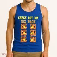 Check Out My Six 6 Pack Waffle Weightlifting 'S 'S Cool Gift Tank Top thumb 3