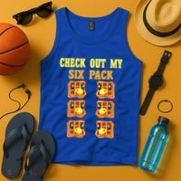 Check Out My Six 6 Pack Waffle Weightlifting 'S 'S Cool Gift Tank Top thumb 4