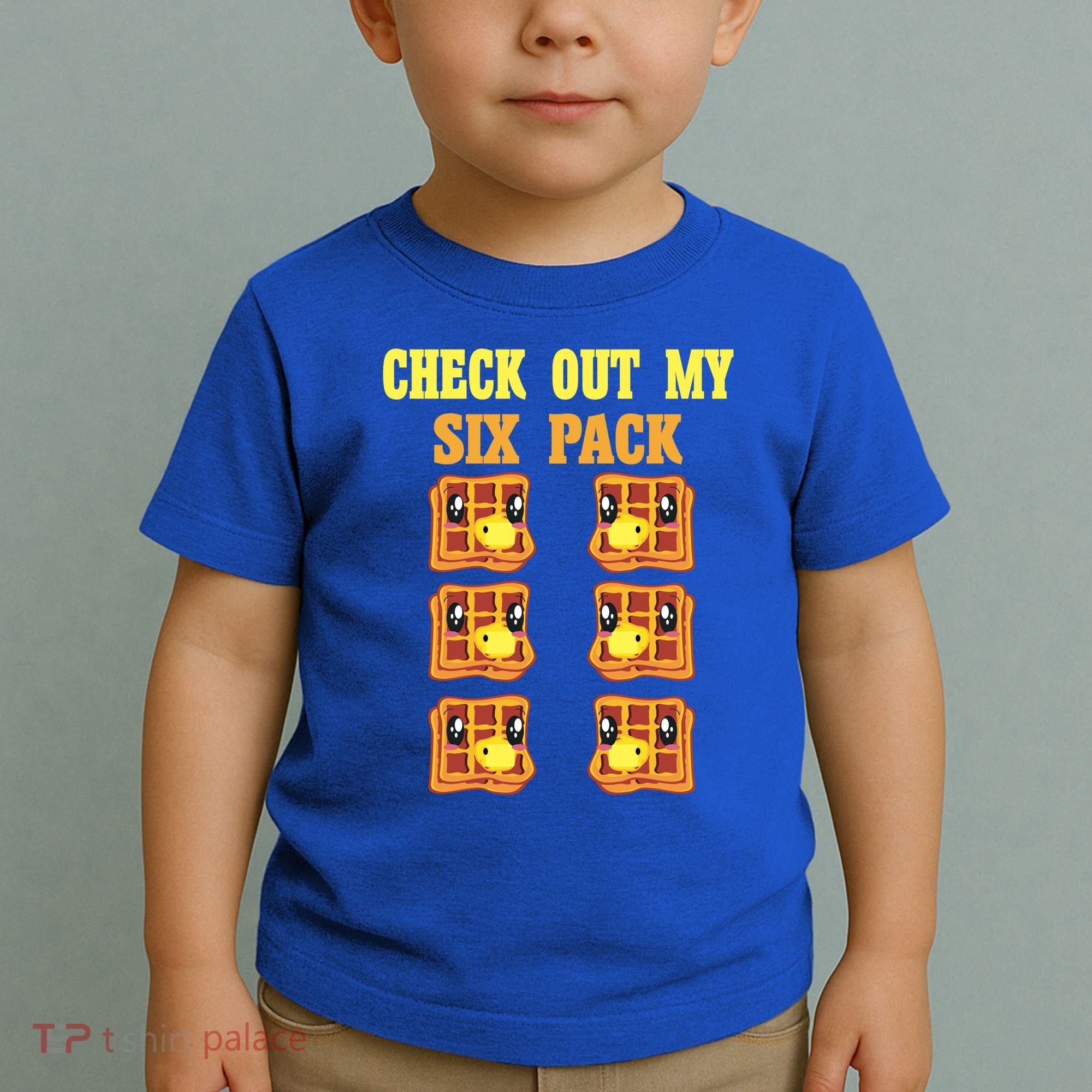 Check Out My Six 6 Pack Waffle Weightlifting 'S 'S Cool Gift Toddler T-Shirt