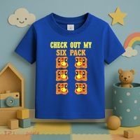 Check Out My Six 6 Pack Waffle Weightlifting 'S 'S Cool Gift Toddler T-Shirt thumb 3