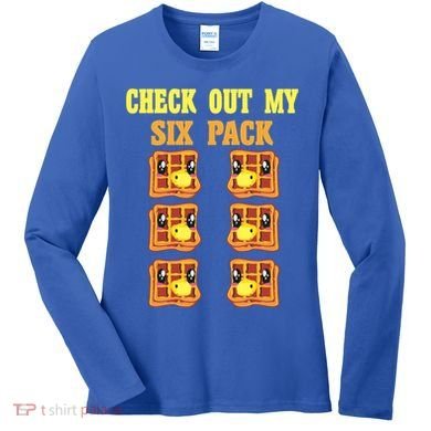 Check Out My Six 6 Pack Waffle Weightlifting 'S 'S Cool Gift Women's Long Sleeve Shirt