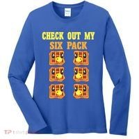 Check Out My Six 6 Pack Waffle Weightlifting 'S 'S Cool Gift Women's Long Sleeve Shirt thumb 0