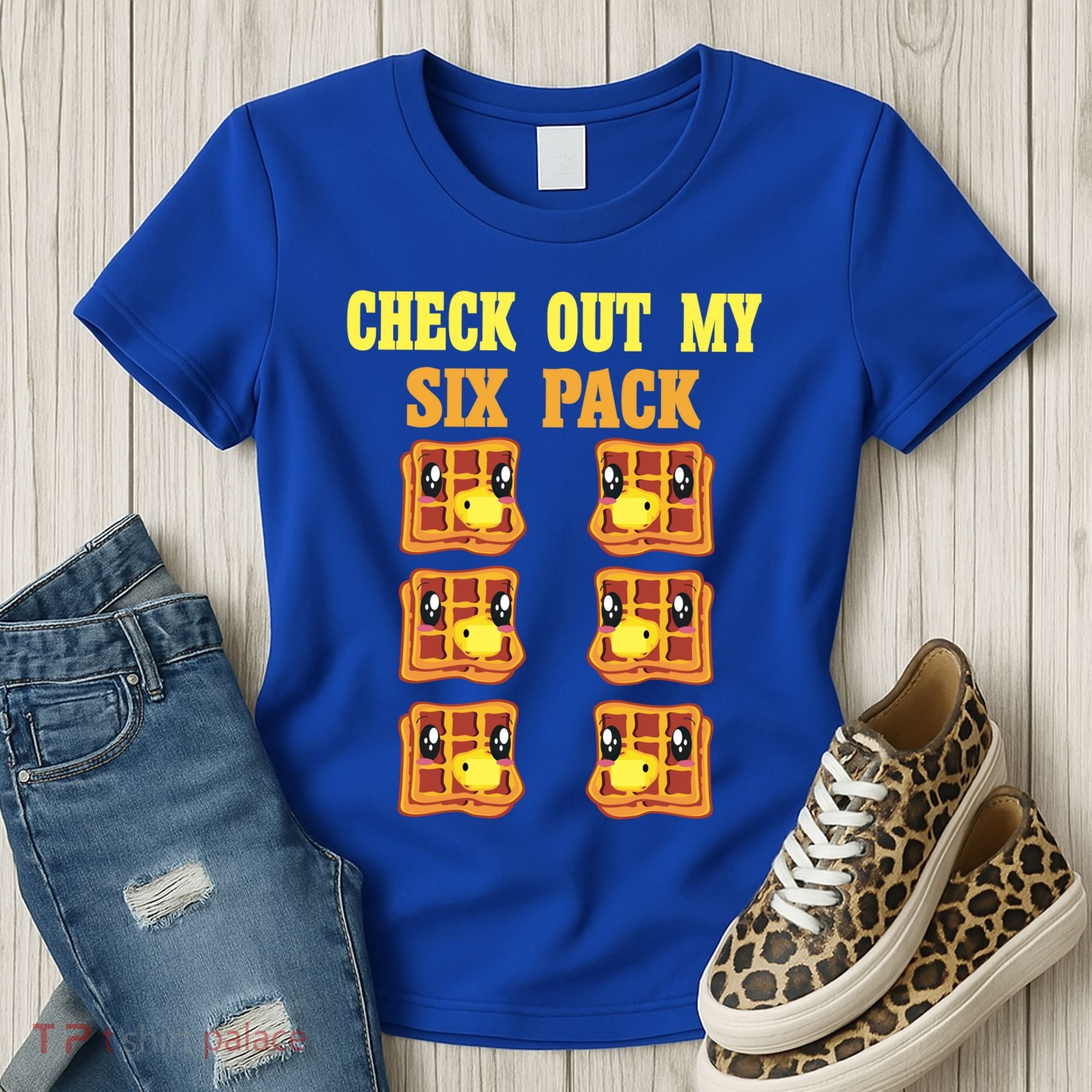 Check Out My Six 6 Pack Waffle Weightlifting 'S 'S Cool Gift Women's T-Shirt
