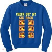 Check Out My Six 6 Pack Waffle Weightlifting 'S 'S Cool Gift Kids Sweatshirt thumb 0