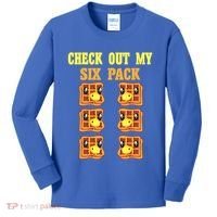 Check Out My Six 6 Pack Waffle Weightlifting 'S 'S Cool Gift Kids Long Sleeve Shirt thumb 0
