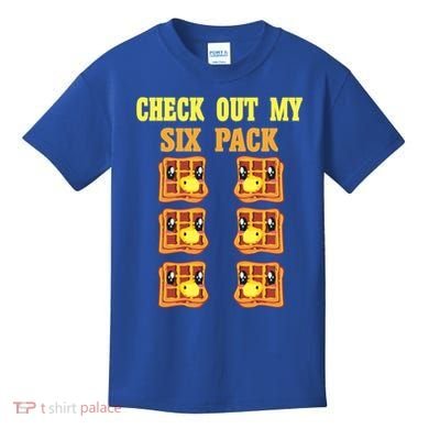 Check Out My Six 6 Pack Waffle Weightlifting 'S 'S Cool Gift Kids T-Shirt