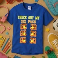 Check Out My Six 6 Pack Waffle Weightlifting 'S 'S Cool Gift Kids T-Shirt thumb 3