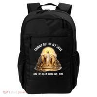 Coming Out My Cave Jesus Resurrection Backpack thumb 0