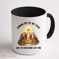 Coming Out My Cave Jesus Resurrection Coffee Mug thumb 1