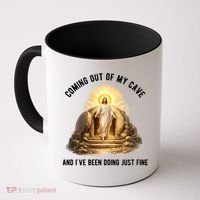 Coming Out My Cave Jesus Resurrection Coffee Mug thumb 0