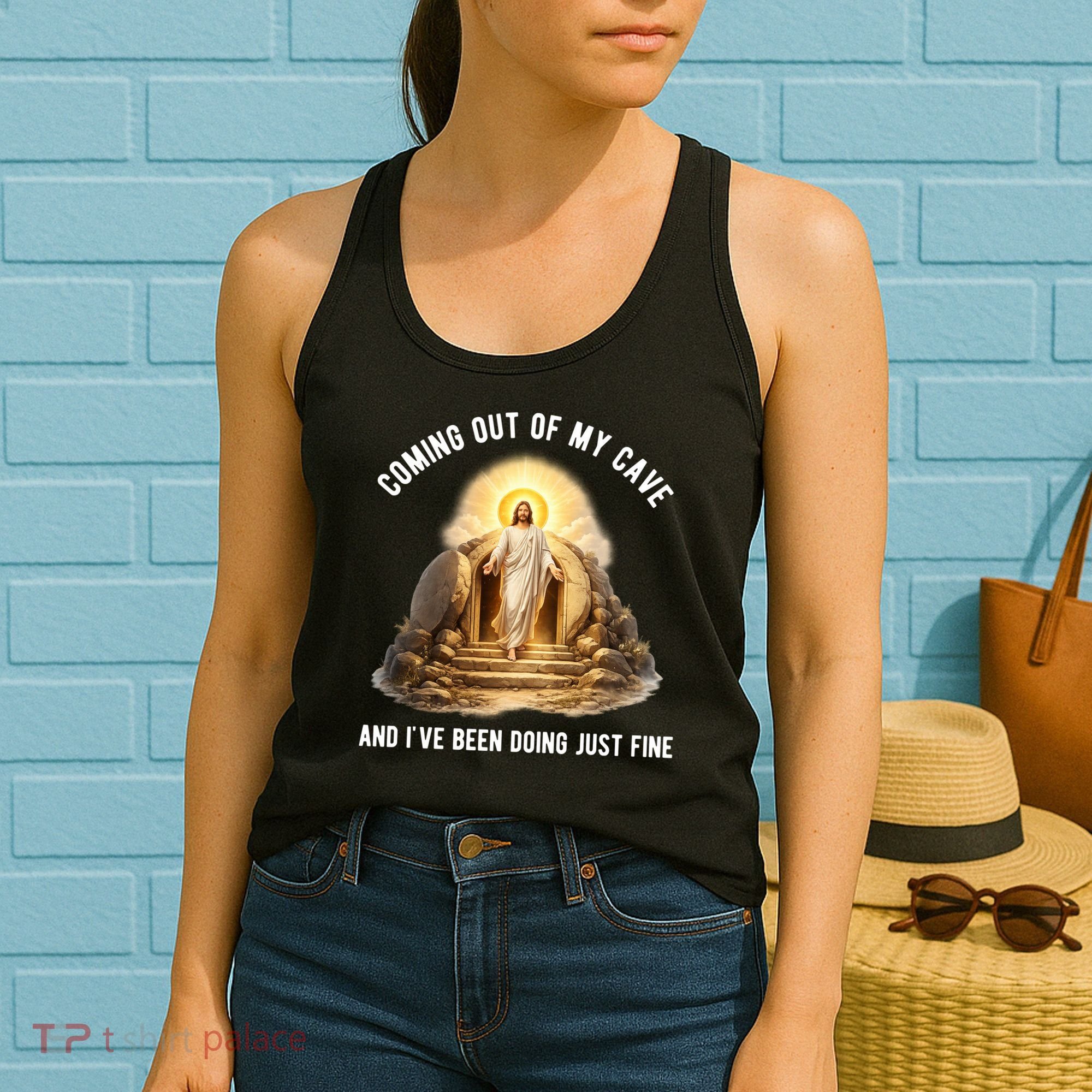 Coming Out My Cave Jesus Resurrection Women's Tank Top