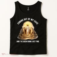 Coming Out My Cave Jesus Resurrection Tank Top thumb 2