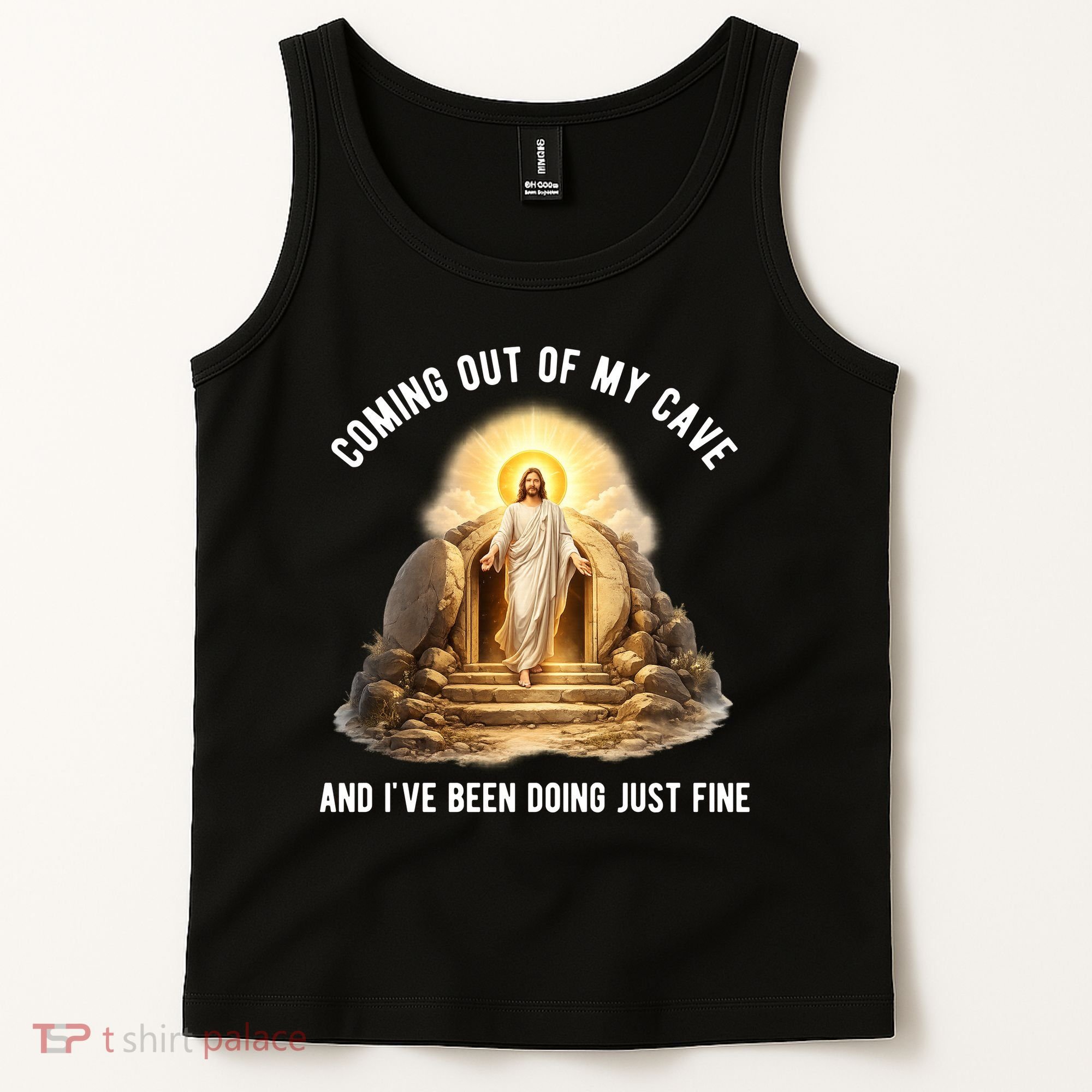 Coming Out My Cave Jesus Resurrection Tank Top