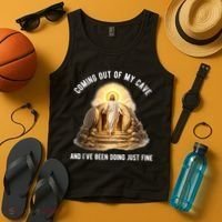 Coming Out My Cave Jesus Resurrection Tank Top thumb 4