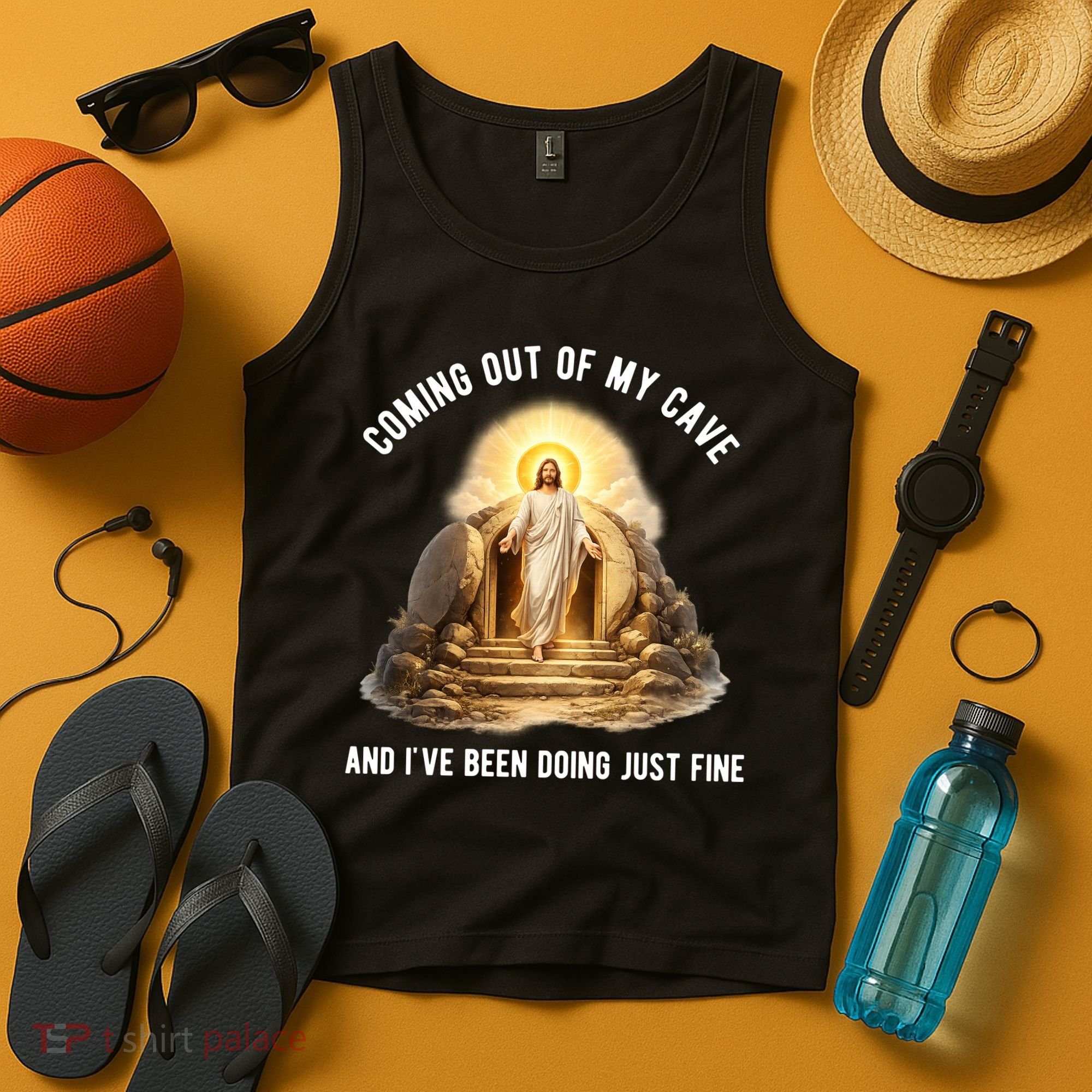 Coming Out My Cave Jesus Resurrection Tank Top