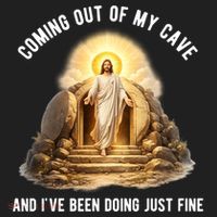 Coming Out My Cave Jesus Resurrection Golf Towel thumb 3