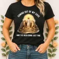 Coming Out My Cave Jesus Resurrection Women's T-Shirt thumb 2