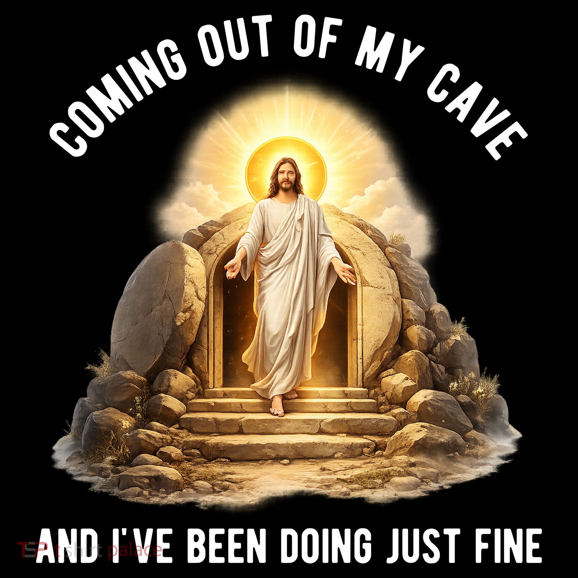 Coming Out My Cave Jesus Resurrection Kids Sweatshirt