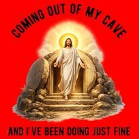 Coming Out My Cave Jesus Resurrection Santa Hat thumb 1