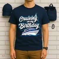 Cruising On My Birthday Cruise Trip Vacation Birthday Party T-Shirt thumb 6