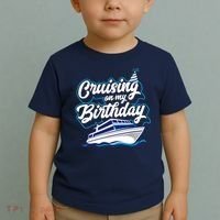 Cruising On My Birthday Cruise Trip Vacation Birthday Party Toddler T-Shirt thumb 2