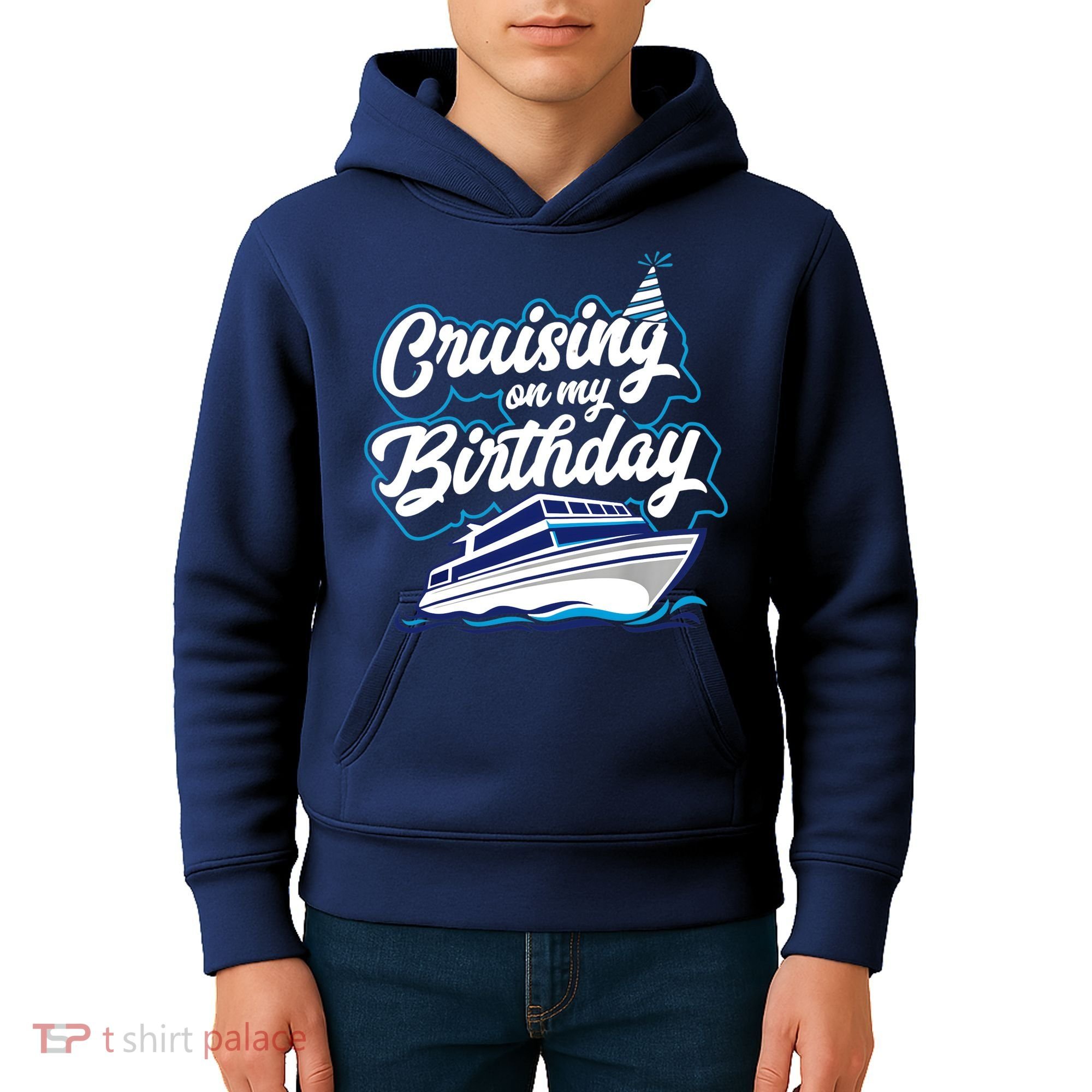 Cruising On My Birthday Cruise Trip Vacation Birthday Party Kids Hoodie