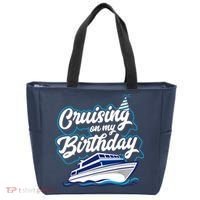 Cruising On My Birthday Cruise Trip Vacation Birthday Party Tote Bag thumb 0