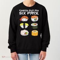 Check Out My Six Pack Funny Japanese Sushi Women's Sweatshirt thumb 0