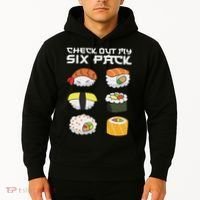 Check Out My Six Pack Funny Japanese Sushi Hoodie thumb 2