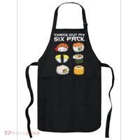 Check Out My Six Pack Funny Japanese Sushi Apron thumb 0