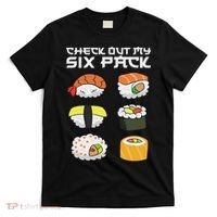 Check Out My Six Pack Funny Japanese Sushi T-Shirt thumb 0