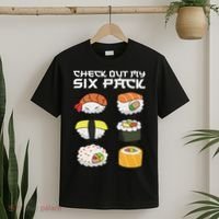 Check Out My Six Pack Funny Japanese Sushi T-Shirt thumb 2