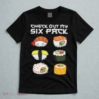Check Out My Six Pack Funny Japanese Sushi T-Shirt thumb 5